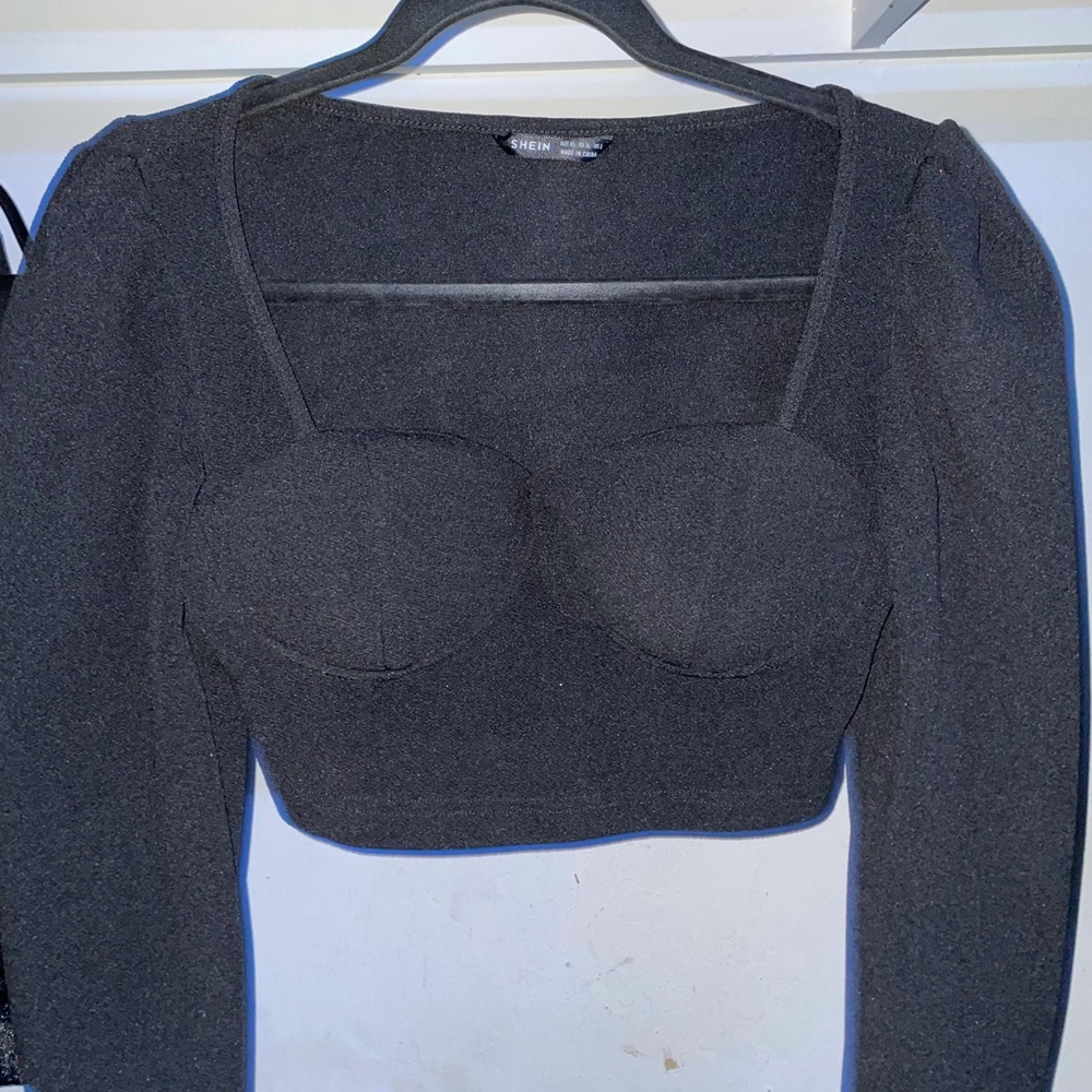 Black shein crop top